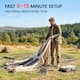 image 7 of Outsunny Camping Tent Waterproof for 4 Person Brown | Brown | 530 x 380 x 220 cm