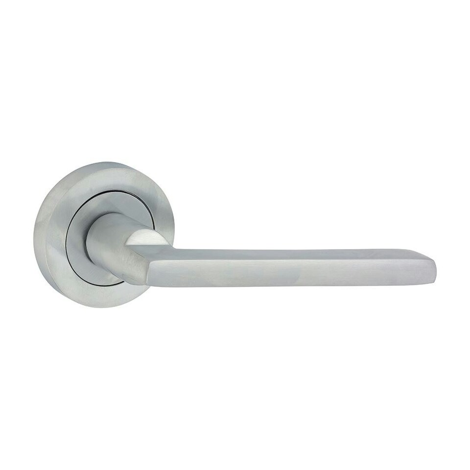 image 1 of Timco - Radmore Lever On Rose Handles - Satin Chrome (Size 51mm - 2 Pieces) Chrome