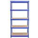 image 2 of 3 x 90cm Q-Rax Blue Metal Racking Units & Workbench Blue