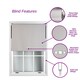 image 4 of FURNISHED Blackout Roller Blind with Triple Square Eyelets Easy Fit Window Shade | Brown | Cappuccino | (W) 95cm x (L) 165cm