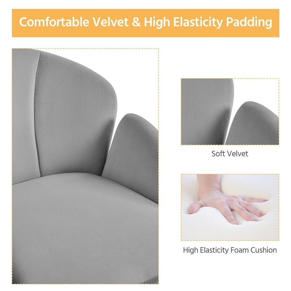 image 1 of Yaheetech Swivel Rolling Home Office Chair with Armrests