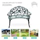 image 6 of Outsunny Garden Bench Porch Park Chair Seater Antique Rose Style Cast Aluminium