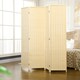 image 2 of HOMCOM 4 Panel Folding Room Divider 170cm Wall Privacy Screen Protector Natural Brown | Natural | 180 x 180 cm
