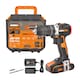 image 1 of WORX 20V Nitro Brushless Compact Combi/Impact Drill Kit 1x 2.0Ah Battery and Charger WX355.1