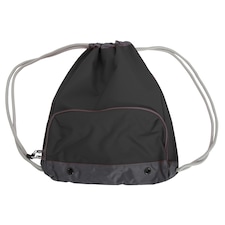 Bagbase Athleisure Water Resistant Drawstring Sports Gymsac Bag - Black - One Size Black | One Size