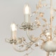 image 4 of Lullaby 5 Light Multi Arm Ceiling Pendant Flower Design Cream With Brushed Gold, Pearl Effect Acrylic, E14