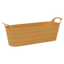 Herb Pots with Handles Plastic Flexi Planter Flower Box Indoor Outdoor Patio Troughs | Yellow | 1 Pc Yellow