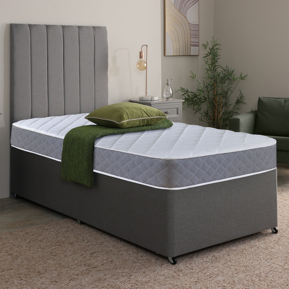 image 1 of Spring Coil Diamond Grey Essentials Mattress Foam Free Spring Coil | Grey | Single