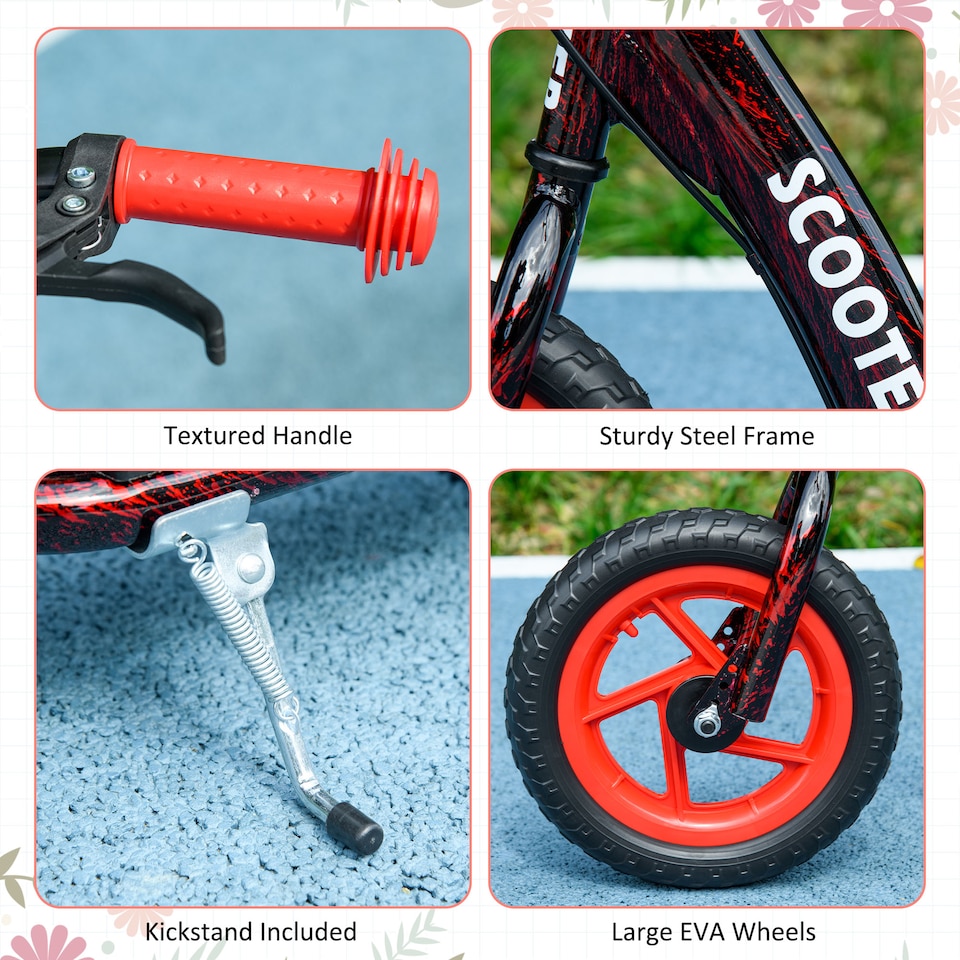 image 1 of AIYAPLAY Kids Scooter with Adjustable Handlebar, Kick Scooter, Red