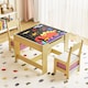 image 3 of COSTWAY Kids Multifunctional Table and 2 Chairs Set Pink