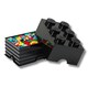 image 3 of LEGO Storage Brick 6 Stud - Black