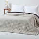 image 4 of Homescapes Cotton Quilted Reversible Bedspread Black and Grey - 230 x 250 cm | Black