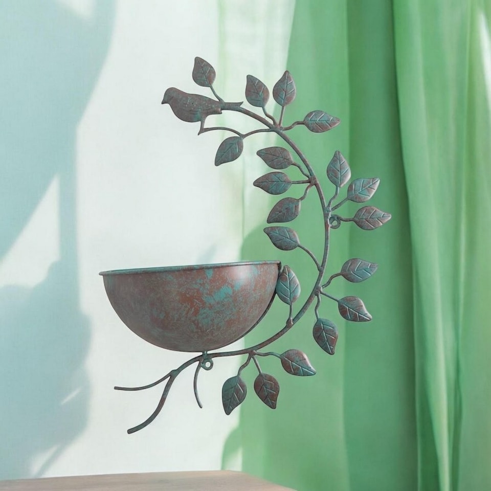 image 1 of Garden Planter - Metal - L10 x W32 x H42 cm - Green