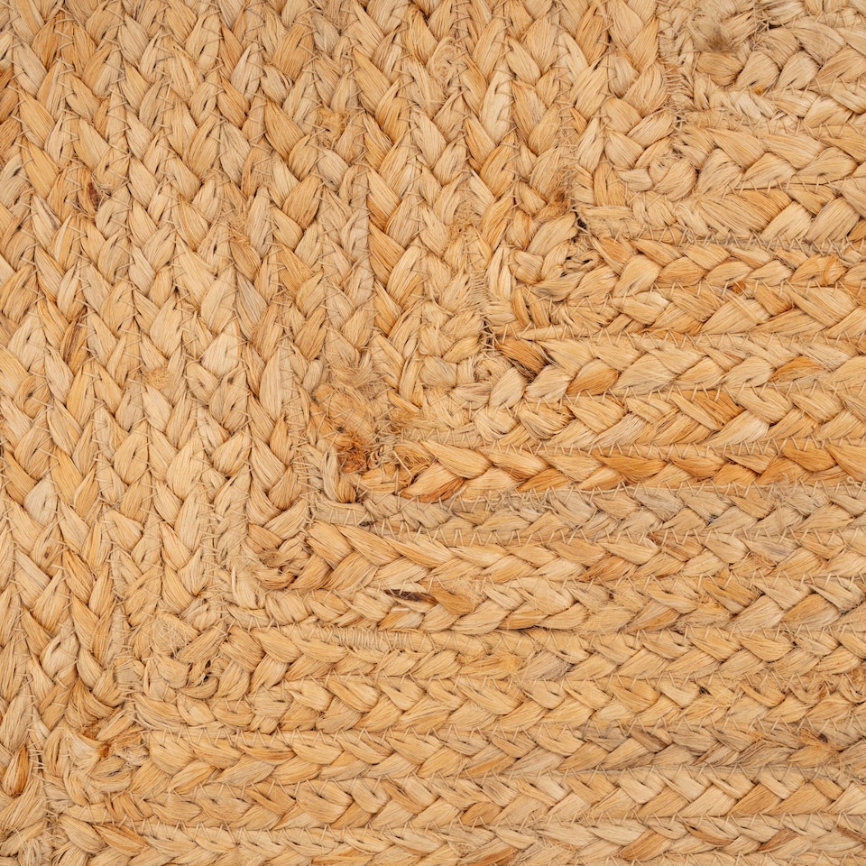 image 1 of KUKOON Classic Natural Handwoven Braided Jute Fireside Living Area Rug 190cm x 280cm