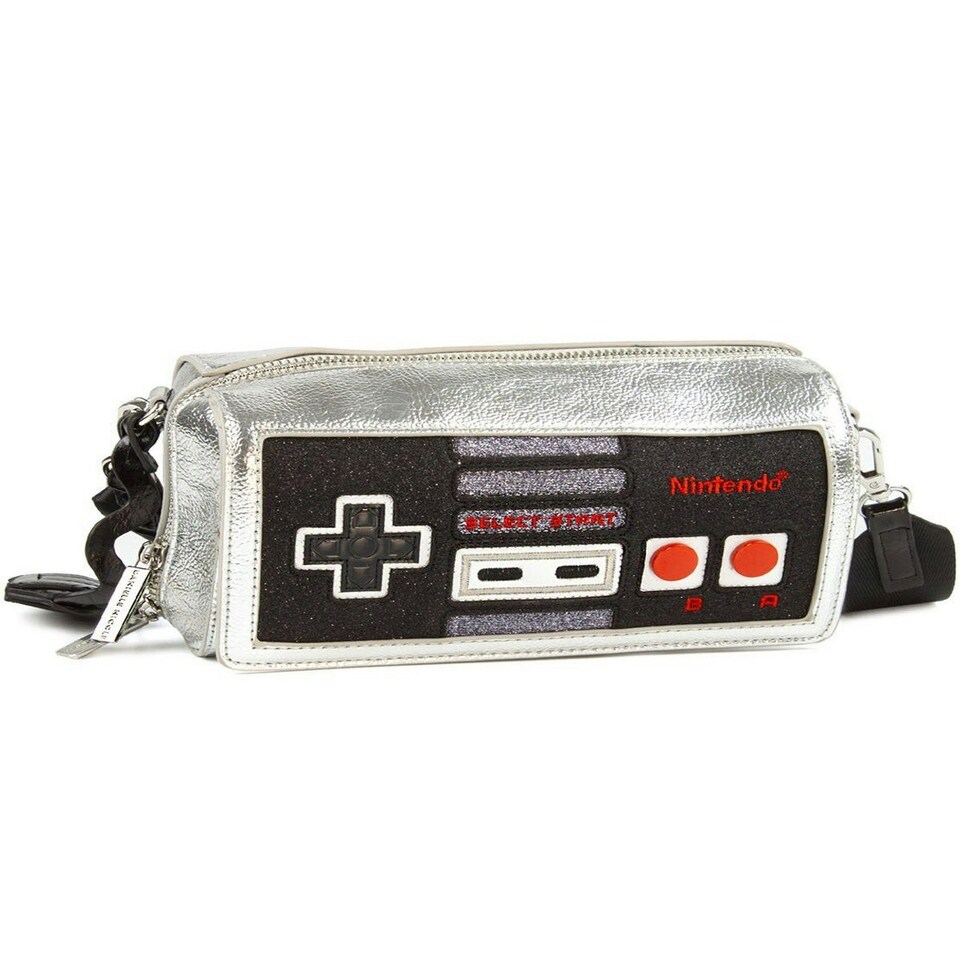 image 1 of Danielle Nicole Controller Super Mario Crossbody Bag - Black/Silver - One Size Black