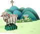 image 4 of Baptism Lamb Cross Holy Congratulations 3D Pop Up Greeting Card