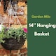 image 4 of Marco Paul Dark Brown Rattan Hanging Garden Basket 14" | Brown
