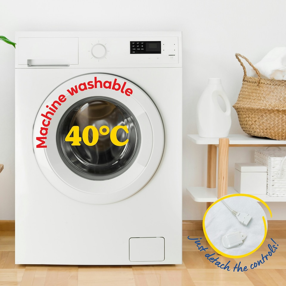 image 1 of Russell Hobbs Luxury Electric Blanket Sherpa Fleece Double Size RHBDB8004 White