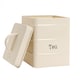 image 4 of Harbour Housewares Vintage Metal Kitchen Tea Canister - Cream