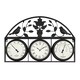 image 1 of Charles Bentley Shabby Chic Dark Grey Wall Clock With Thermometer & Hygrometer