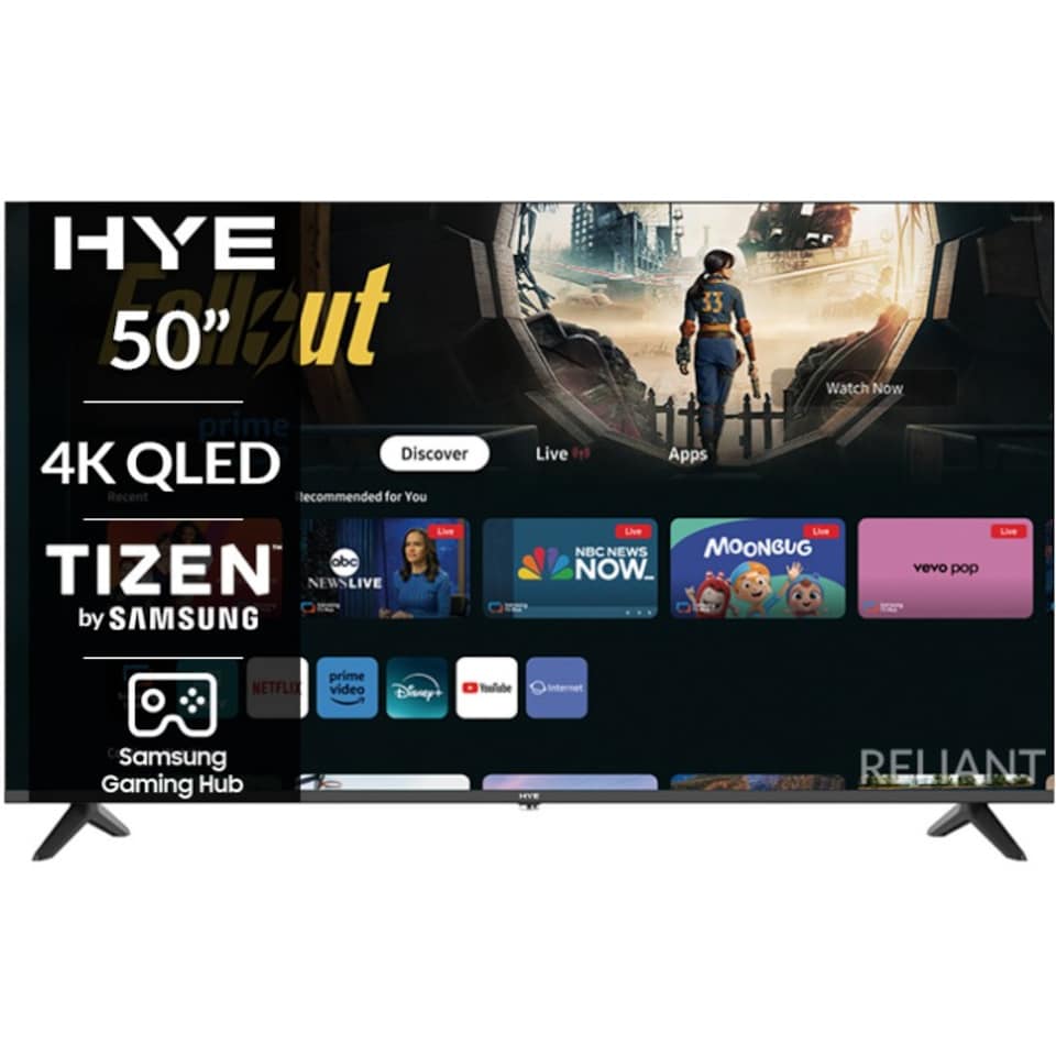 image 1 of HYE 50" Inch 4K QLED Ultra HD HDR Frameless Smart TV Tizen OS - 50QLEDS2008