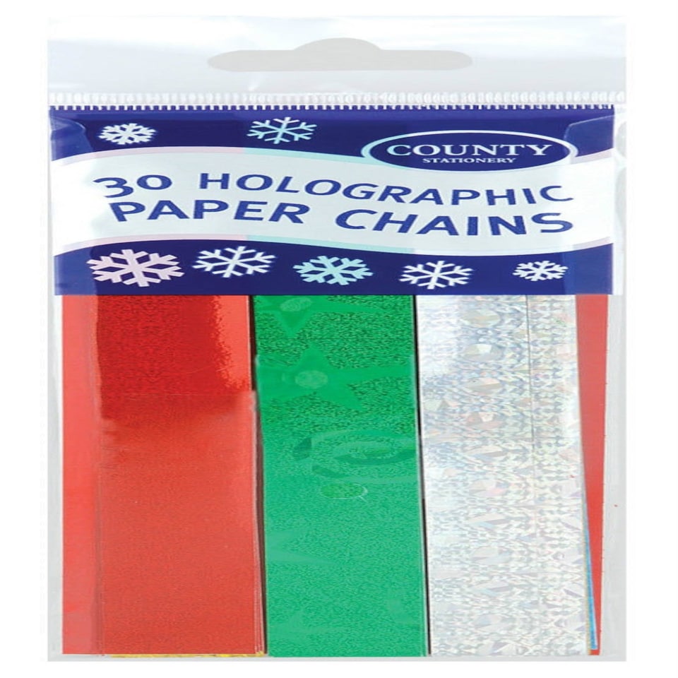 image 1 of 30 Holographic Paper Chains