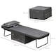 image 3 of HOMCOM Folding Chair Bed, 4-in-1 Convertible Sleeper Chair with Adjustable Backrest, Pillow, Side Pockets, Armchair for Bedroom, Living Room, Charcoal Grey
