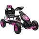 image 1 of HOMCOM Children Pedal Go Kart, Raving Go Kart with Adjustable Seat, Inflatable Tyres, Shock Aborb, Handbrake, for Ages 5-12 Years - Pink