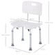 image 5 of HOMCOM 8-Level Height Adjustable Bath Stool Spa Shower Chair Aluminum w Non-Slip Feet, Handle for the Pregnant, Old, Injured
