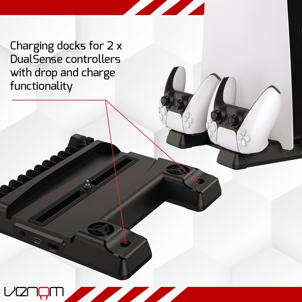 image 1 of Venom PS5 Cool and Charge Console Stand