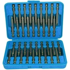Extra Long 75mm Screwdriver Power Bit Set Phillips Pozi Hex Torx Flat Spline