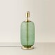 image 4 of ValueLights Leigh Forest Green Glass and Gold Detail Table Lamp Base | White