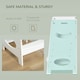 image 5 of HOMCOM Kids Step Stool Toddler Kitchen Stool w/ Adjustable Standing Platform White