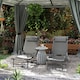 image 1 of Outsunny Set of 2 Folding Sun Loungers for Garden, 4 Positions Adjustable Outdoor Chaise Lounge Chairs with Armrests, Pillows, Steel Frame, Sunbed Recliners for Patio, Beach and Poolside, Grey | Grey | Grey