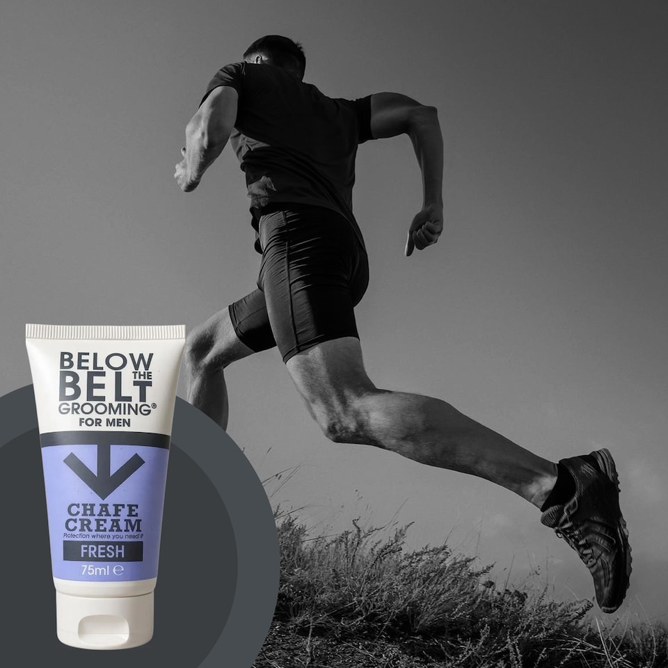 image 1 of Below The Belt Mens Anti Chaffing Cream, Fresh Scent 75ml TRIO