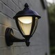 image 4 of Set of 2 Unite - Black LED Outdoor Porch Wall Lights Black | Clear