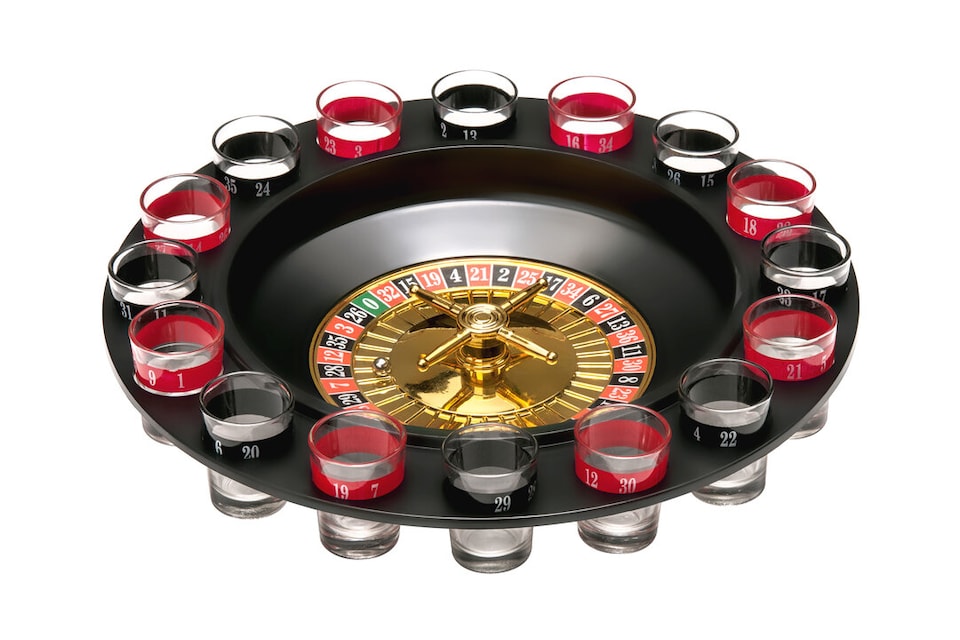 image 1 of Roulette 16 Shot Glasses Drinking Game