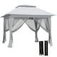 image 1 of Outsunny 3.6 x 3.6m Pop-up Tent Gazebo Instant Canopy Steel w/ Bag | Grey | Light Grey
