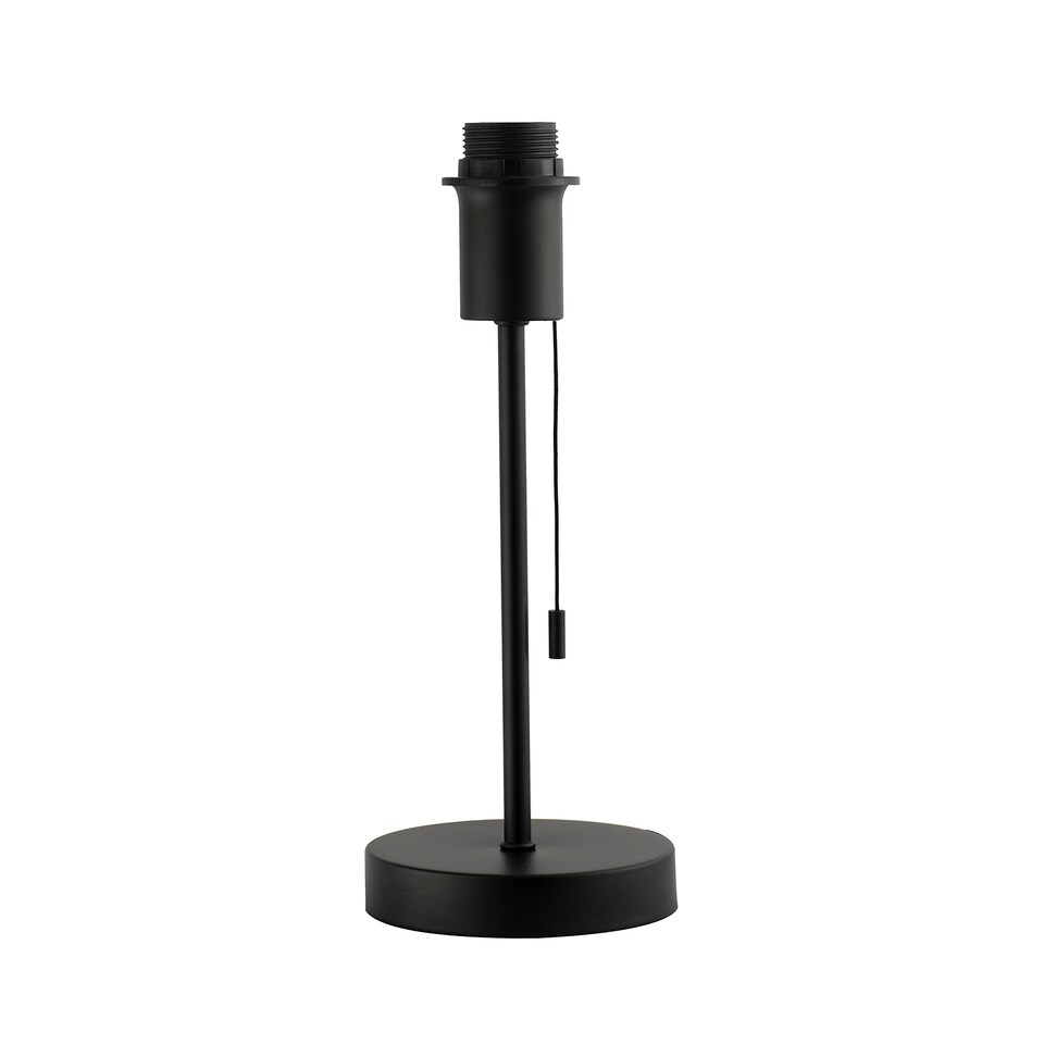 image 1 of Traditional and Classic Table Lamp Base in Matte Black with Pull Cord Switch | Black