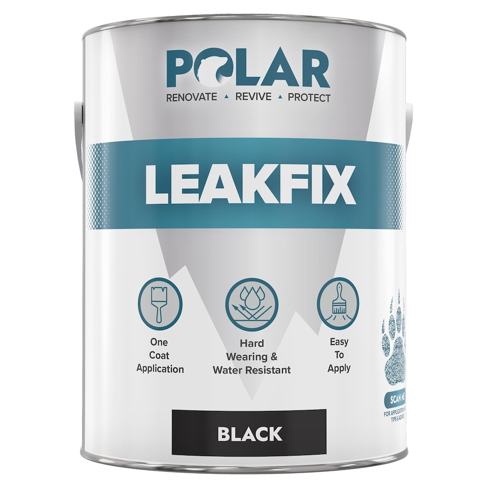 image 1 of Polar Leakseal Waterproof Roof Sealant Paint Instant Leaks Cracks Repair | Black | Black | 2.5 lite