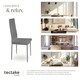 image 7 of Dining Chairs - high backrest, padded, synthetic leather  - Set of 4 Grey