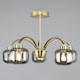 image 3 of BHS Lyna 5 Light Flush Ceiling Light, Satin Brass