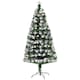 image 1 of HOMCOM 5ft White Light Artificial Christmas Tree w/ 180 LED Star Topper Tri-Base