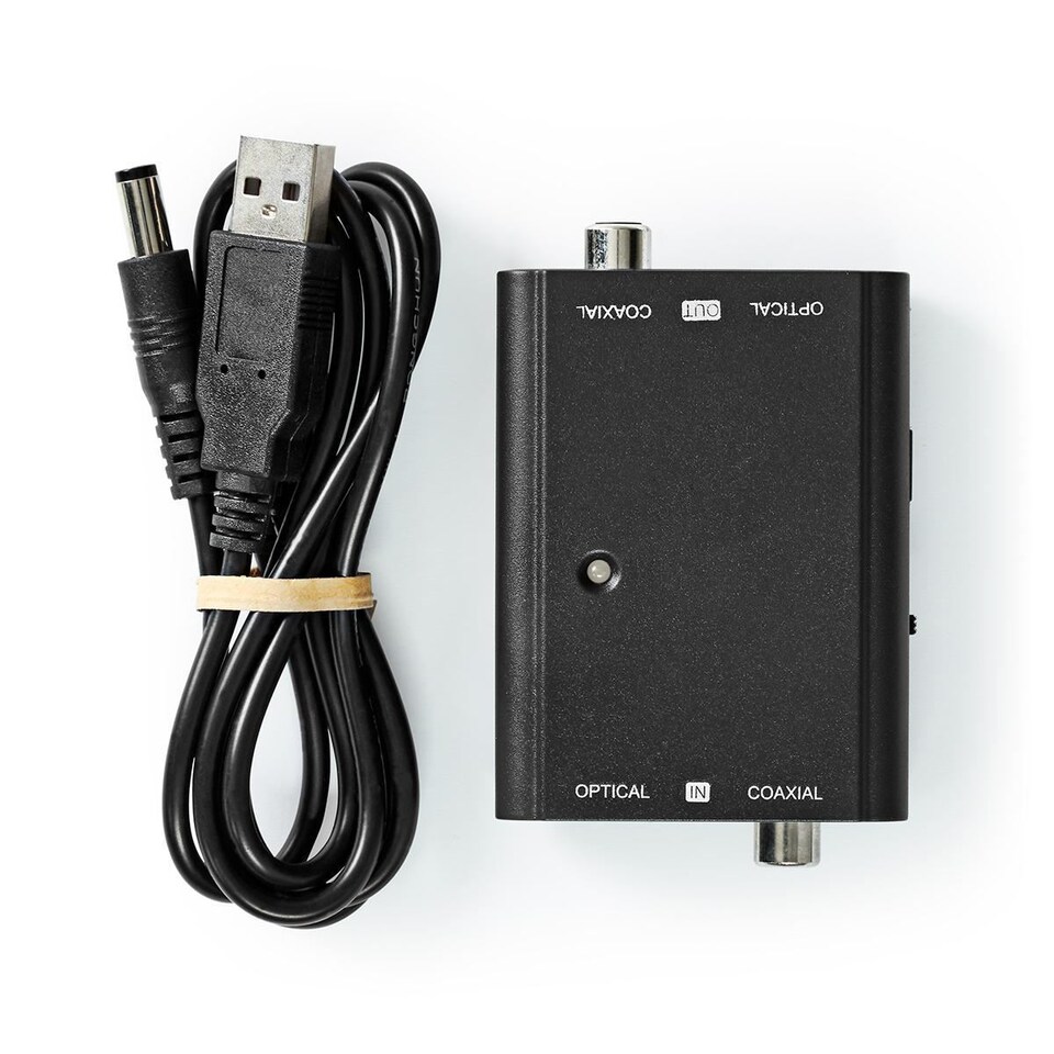 image 1 of Nedis Digital Audio Converter, Bi-Directional Toslink Optical to Coaxial RCA S/P-DIF DAC, Converts Coaxial to Optical & Vise versa, Supports Dolby Digital 5.1 DTS AAC