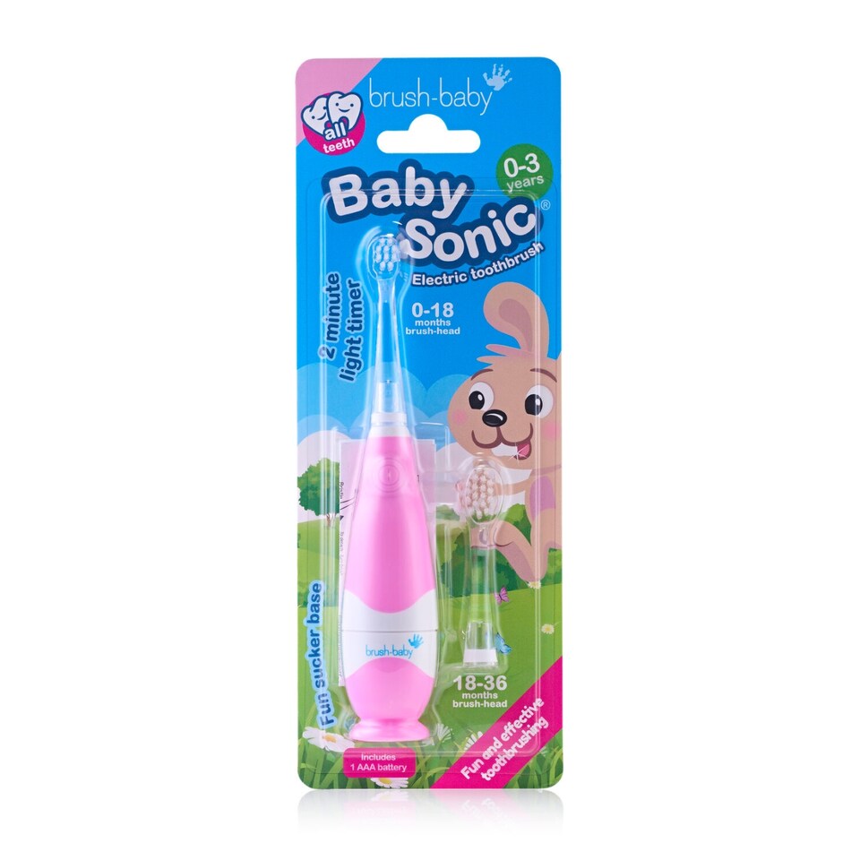 image 1 of Brush Baby BabySonicÂ® Pink Electric Toothbrush for Toddlers
