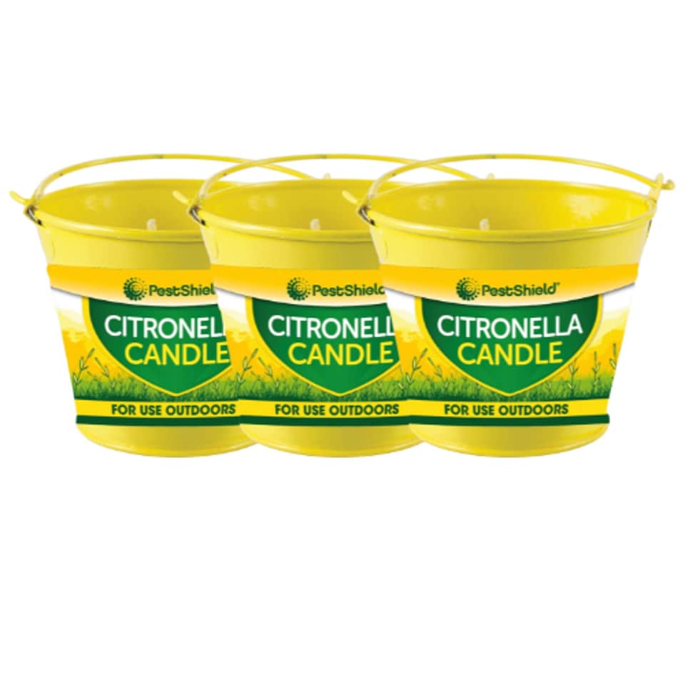 image 1 of Citronella Metal Bucket Candle 8cm | Yellow | 6 - Yellow | One Size | 6