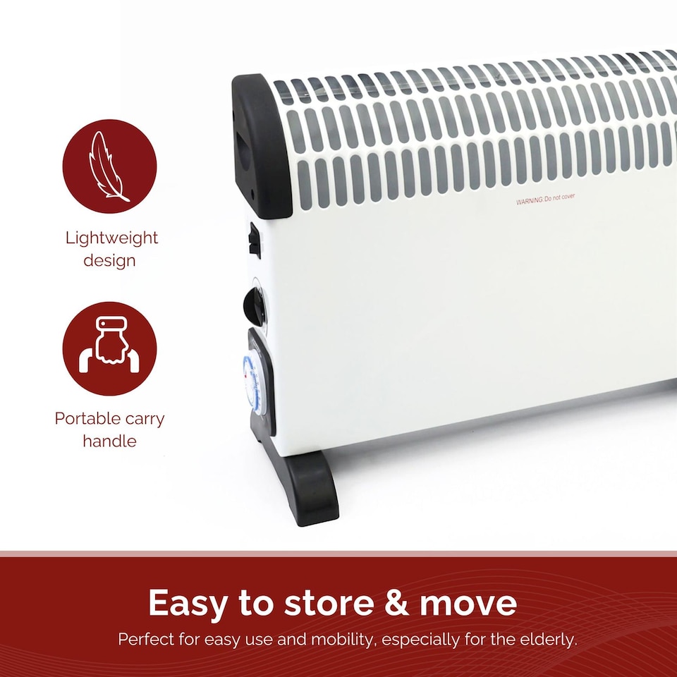 image 1 of Rediffusion 2000W Convector Heater with Timer