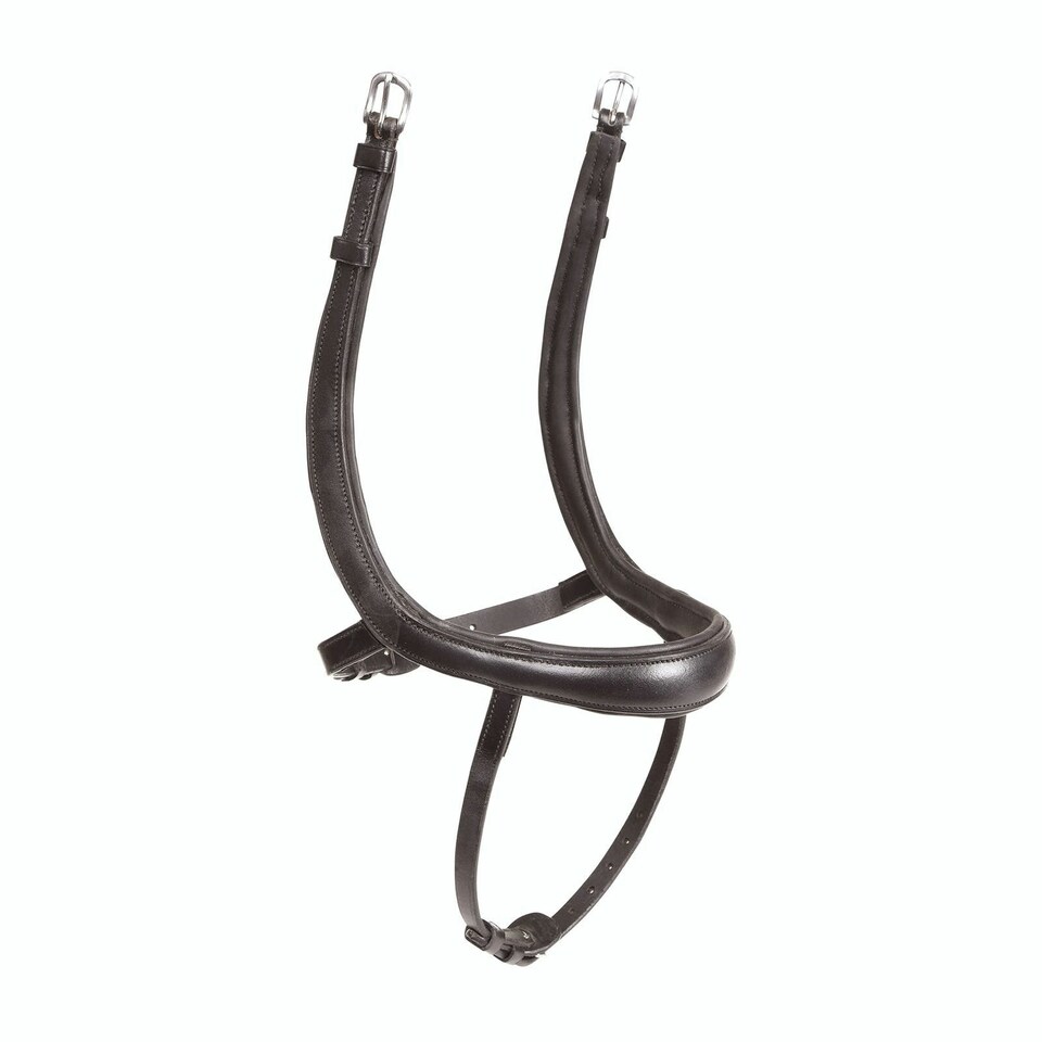 Velociti Ergonomic Leather Curved Horse Flash Noseband - Havana - Full