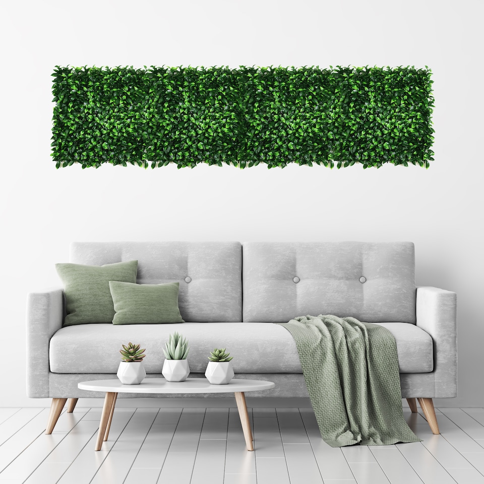 image 1 of Pack of 4 Bay Leaf Artificial Wall Tiles