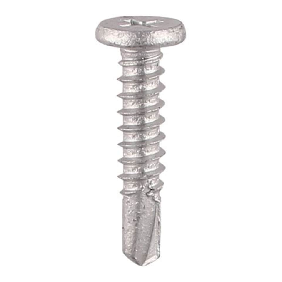 image 1 of Timco - Metal Construction Sheet & Framing Screws - PH - Low Profile Pancake - Exterior - Silver Organic (Size 5.5 x 19 - 500 Pieces)